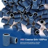 image:imageMelodySusie 100 Pcs Nail Drill Bits Sanding Bands for Nail Drill 80 Coarse Grit Nail File Sanding Bands for Acrylic Nails Gel Manicures and PedicureBlue