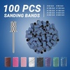 image:imageMelodySusie 100 Pcs Nail Drill Bits Sanding Bands for Nail Drill 80 Coarse Grit Nail File Sanding Bands for Acrylic Nails Gel Manicures and PedicureBlue