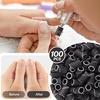image:imageMelodySusie 100 Pcs Nail Drill Bits Sanding Bands for Nail Drill 80 Coarse Grit Nail File Sanding Bands for Acrylic Nails Gel Manicures and PedicureBlack