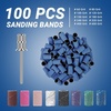 image:imageMelodySusie 100 Pcs Nail Drill Bits Sanding Bands for Nail Drill 80 Coarse Grit Nail File Sanding Bands for Acrylic Nails Gel Manicures and PedicureBlue