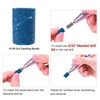 image:imageMelodySusie 100 Pcs Nail Drill Bits Sanding Bands for Nail Drill 80 Coarse Grit Nail File Sanding Bands for Acrylic Nails Gel Manicures and PedicureBlue