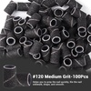 image:imageMelodySusie 100 Pcs Nail Drill Bits Sanding Bands for Nail Drill 80 Coarse Grit Nail File Sanding Bands for Acrylic Nails Gel Manicures and PedicureBlack