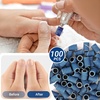 image:imageMelodySusie 100 Pcs Nail Drill Bits Sanding Bands for Nail Drill 80 Coarse Grit Nail File Sanding Bands for Acrylic Nails Gel Manicures and PedicureBlue