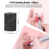 image:imageMelodySusie 100 Pcs Nail Drill Bits Sanding Bands for Nail Drill 80 Coarse Grit Nail File Sanding Bands for Acrylic Nails Gel Manicures and PedicureBlack