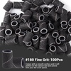 image:imageMelodySusie 100 Pcs Nail Drill Bits Sanding Bands for Nail Drill 80 Coarse Grit Nail File Sanding Bands for Acrylic Nails Gel Manicures and PedicureBlack