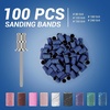 image:imageMelodySusie 100 Pcs Nail Drill Bits Sanding Bands for Nail Drill 80 Coarse Grit Nail File Sanding Bands for Acrylic Nails Gel Manicures and PedicureBlue