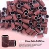 image:imageMelodySusie 100 Pcs Nail Drill Bits Sanding Bands for Nail Drill 80 Coarse Grit Nail File Sanding Bands for Acrylic Nails Gel Manicures and PedicureBrown
