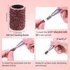 image:imageMelodySusie 100 Pcs Nail Drill Bits Sanding Bands for Nail Drill 80 Coarse Grit Nail File Sanding Bands for Acrylic Nails Gel Manicures and PedicureBrown
