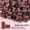 image:imageMelodySusie 100 Pcs Nail Drill Bits Sanding Bands for Nail Drill 80 Coarse Grit Nail File Sanding Bands for Acrylic Nails Gel Manicures and PedicureBrown