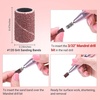 image:imageMelodySusie 100 Pcs Nail Drill Bits Sanding Bands for Nail Drill 80 Coarse Grit Nail File Sanding Bands for Acrylic Nails Gel Manicures and PedicureBrown