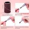 image:imageMelodySusie 100 Pcs Nail Drill Bits Sanding Bands for Nail Drill 80 Coarse Grit Nail File Sanding Bands for Acrylic Nails Gel Manicures and PedicureBrown