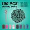 image:imageMelodySusie 100 Pcs Nail Drill Bits Sanding Bands for Nail Drill 80 Coarse Grit Nail File Sanding Bands for Acrylic Nails Gel Manicures and PedicureGreen
