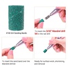 image:imageMelodySusie 100 Pcs Nail Drill Bits Sanding Bands for Nail Drill 80 Coarse Grit Nail File Sanding Bands for Acrylic Nails Gel Manicures and PedicureGreen