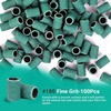image:imageMelodySusie 100 Pcs Nail Drill Bits Sanding Bands for Nail Drill 80 Coarse Grit Nail File Sanding Bands for Acrylic Nails Gel Manicures and PedicureGreen
