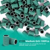 image:imageMelodySusie 100 Pcs Nail Drill Bits Sanding Bands for Nail Drill 80 Coarse Grit Nail File Sanding Bands for Acrylic Nails Gel Manicures and PedicureGreen