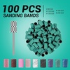 image:imageMelodySusie 100 Pcs Nail Drill Bits Sanding Bands for Nail Drill 80 Coarse Grit Nail File Sanding Bands for Acrylic Nails Gel Manicures and PedicureGreen