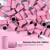 image:imageMelodySusie 100 Pcs Nail Drill Bits Sanding Bands for Nail Drill 80 Coarse Grit Nail File Sanding Bands for Acrylic Nails Gel Manicures and PedicureLight Pink