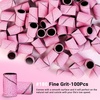 image:imageMelodySusie 100 Pcs Nail Drill Bits Sanding Bands for Nail Drill 80 Coarse Grit Nail File Sanding Bands for Acrylic Nails Gel Manicures and PedicureLight Pink