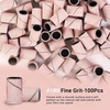 image:imageMelodySusie 100 Pcs Nail Drill Bits Sanding Bands for Nail Drill 80 Coarse Grit Nail File Sanding Bands for Acrylic Nails Gel Manicures and PedicureNude Pink