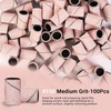 image:imageMelodySusie 100 Pcs Nail Drill Bits Sanding Bands for Nail Drill 80 Coarse Grit Nail File Sanding Bands for Acrylic Nails Gel Manicures and PedicureNude Pink