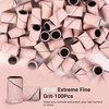 image:imageMelodySusie 100 Pcs Nail Drill Bits Sanding Bands for Nail Drill 80 Coarse Grit Nail File Sanding Bands for Acrylic Nails Gel Manicures and PedicureNude Pink