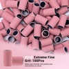 image:imageMelodySusie 100 Pcs Nail Drill Bits Sanding Bands for Nail Drill 80 Coarse Grit Nail File Sanding Bands for Acrylic Nails Gel Manicures and PedicurePink