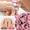 image:imageMelodySusie 100 Pcs Nail Drill Bits Sanding Bands for Nail Drill 80 Coarse Grit Nail File Sanding Bands for Acrylic Nails Gel Manicures and PedicurePink