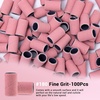 image:imageMelodySusie 100 Pcs Nail Drill Bits Sanding Bands for Nail Drill 80 Coarse Grit Nail File Sanding Bands for Acrylic Nails Gel Manicures and PedicurePink