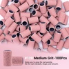 image:imageMelodySusie 100 Pcs Nail Drill Bits Sanding Bands for Nail Drill 80 Coarse Grit Nail File Sanding Bands for Acrylic Nails Gel Manicures and PedicurePink