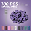 image:imageMelodySusie 100 Pcs Nail Drill Bits Sanding Bands for Nail Drill 80 Coarse Grit Nail File Sanding Bands for Acrylic Nails Gel Manicures and PedicurePurple