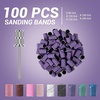image:imageMelodySusie 100 Pcs Nail Drill Bits Sanding Bands for Nail Drill 80 Coarse Grit Nail File Sanding Bands for Acrylic Nails Gel Manicures and PedicurePurple