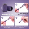 image:imageMelodySusie 100 Pcs Nail Drill Bits Sanding Bands for Nail Drill 80 Coarse Grit Nail File Sanding Bands for Acrylic Nails Gel Manicures and PedicurePurple