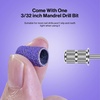 image:imageMelodySusie 100 Pcs Nail Drill Bits Sanding Bands for Nail Drill 80 Coarse Grit Nail File Sanding Bands for Acrylic Nails Gel Manicures and PedicurePurple