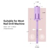 image:imageMelodySusie 100 Pcs Nail Drill Bits Sanding Bands for Nail Drill 80 Coarse Grit Nail File Sanding Bands for Acrylic Nails Gel Manicures and PedicurePurple