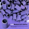 image:imageMelodySusie 100 Pcs Nail Drill Bits Sanding Bands for Nail Drill 80 Coarse Grit Nail File Sanding Bands for Acrylic Nails Gel Manicures and PedicurePurple