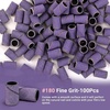image:imageMelodySusie 100 Pcs Nail Drill Bits Sanding Bands for Nail Drill 80 Coarse Grit Nail File Sanding Bands for Acrylic Nails Gel Manicures and PedicurePurple