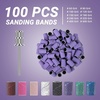 image:imageMelodySusie 100 Pcs Nail Drill Bits Sanding Bands for Nail Drill 80 Coarse Grit Nail File Sanding Bands for Acrylic Nails Gel Manicures and PedicurePurple