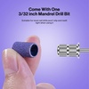 image:imageMelodySusie 100 Pcs Nail Drill Bits Sanding Bands for Nail Drill 80 Coarse Grit Nail File Sanding Bands for Acrylic Nails Gel Manicures and PedicurePurple
