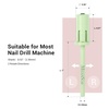image:imageMelodySusie 100 Pcs Nail Drill Bits Sanding Bands for Nail Drill 80 Coarse Grit Nail File Sanding Bands for Acrylic Nails Gel Manicures and PedicureTea Green
