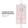 image:imageMelodySusie 100 Pcs Nail Drill Bits Sanding Bands for Nail Drill 80 Coarse Grit Nail File Sanding Bands for Acrylic Nails Gel Manicures and PedicureWhite