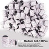 image:imageMelodySusie 100 Pcs Nail Drill Bits Sanding Bands for Nail Drill 80 Coarse Grit Nail File Sanding Bands for Acrylic Nails Gel Manicures and PedicureZebra