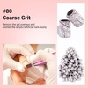 image:imageMelodySusie 100 Pcs Nail Drill Bits Sanding Bands for Nail Drill 80 Coarse Grit Nail File Sanding Bands for Acrylic Nails Gel Manicures and PedicureZebra