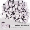 image:imageMelodySusie 100 Pcs Nail Drill Bits Sanding Bands for Nail Drill 80 Coarse Grit Nail File Sanding Bands for Acrylic Nails Gel Manicures and PedicureZebra