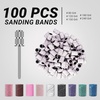 image:imageMelodySusie 100 Pcs Nail Drill Bits Sanding Bands for Nail Drill 80 Coarse Grit Nail File Sanding Bands for Acrylic Nails Gel Manicures and PedicureZebra