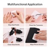image:imageMelodySusie 1050Pcs Lint Free Nail Wipes Super Absorbent Soft NonWoven for Fingernail Polish Remover and Eyelash Extension Wipes for Nail Art1050 pcs  White  With Bottle