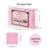 image:imageMelodySusie 1050Pcs Lint Free Nail Wipes Super Absorbent Soft NonWoven for Fingernail Polish Remover and Eyelash Extension Wipes for Nail Art600 pcs  Pink  Standard