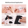 image:imageMelodySusie 1050Pcs Lint Free Nail Wipes Super Absorbent Soft NonWoven for Fingernail Polish Remover and Eyelash Extension Wipes for Nail Art600 pcs  White  Standard