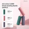 image:imageMelodySusie 120 Pcs Nail Drill Bits Small Sanding Bands for 31mm Mandrel Bit 180 Fine Grit Nail File for Acrylic Nails Gel Manicures and Pedicure Pink Only Sanding BandsColorful 240Pcs