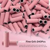 image:imageMelodySusie 120 Pcs Nail Drill Bits Small Sanding Bands for 31mm Mandrel Bit 180 Fine Grit Nail File for Acrylic Nails Gel Manicures and Pedicure Pink Only Sanding BandsPink 240Pcs