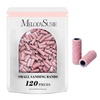 image:imageMelodySusie 120 Pcs Nail Drill Bits Small Sanding Bands for 31mm Mandrel Bit 180 Fine Grit Nail File for Acrylic Nails Gel Manicures and Pedicure Pink Only Sanding BandsPink